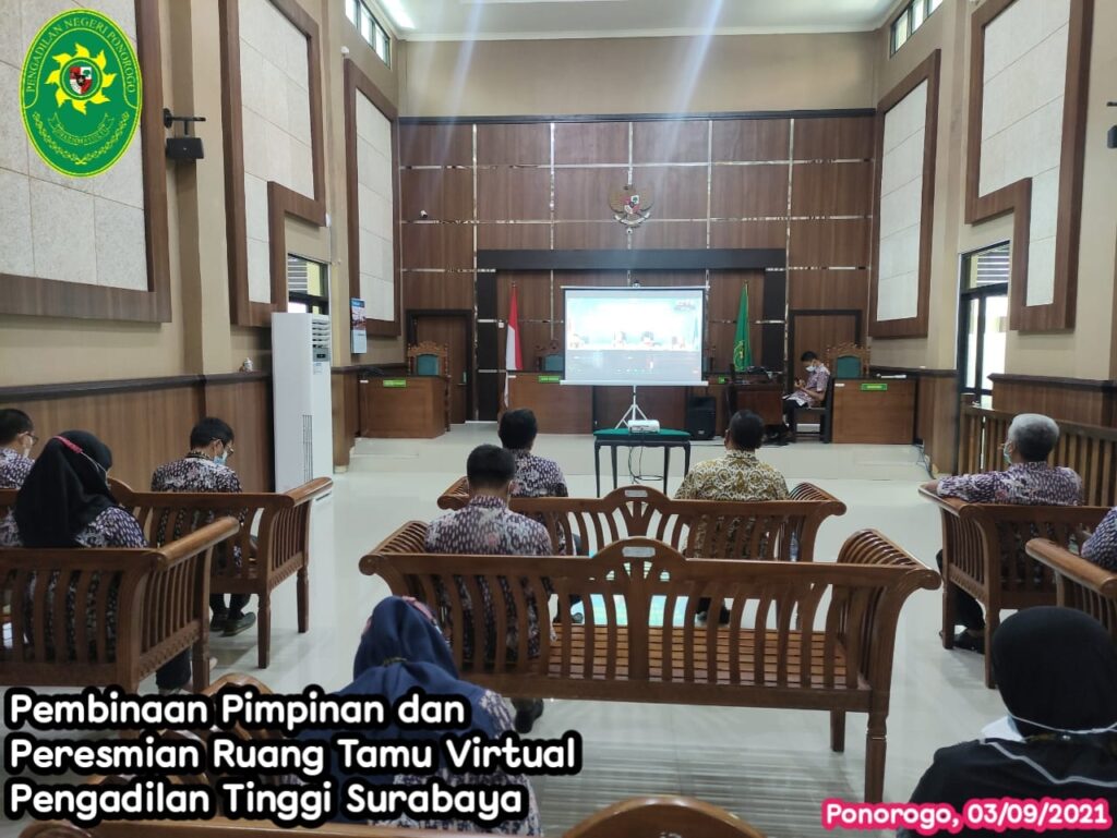 Pembinaan Pimpinan dan Peresmian Ruang Tamu Virtual Pengadilan Tinggi Surabaya