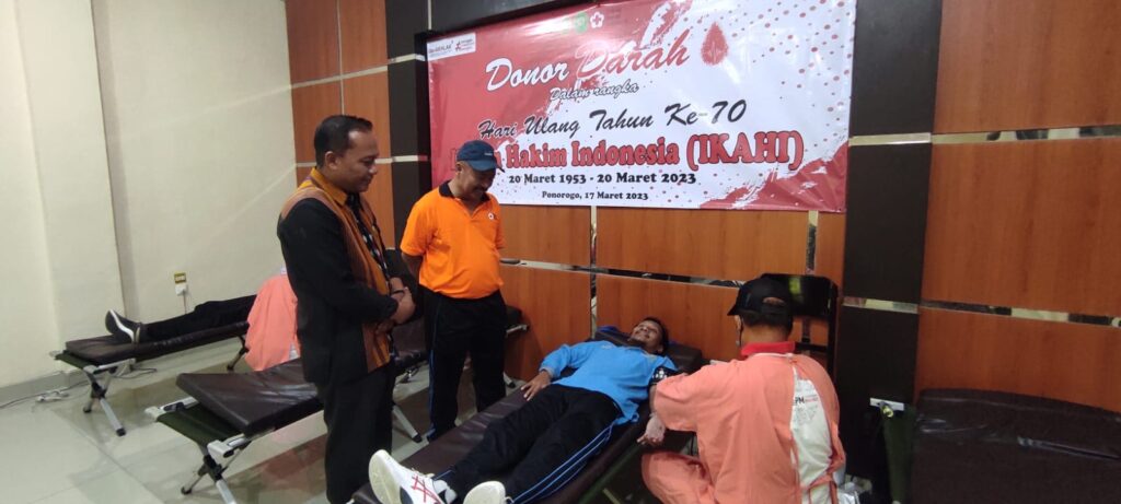 Donor Darah Dalam Rangka Hari Ulang Tahun ke 70 Ikatan Hakim Indonesia (IKAHI)