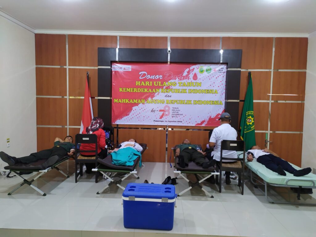 Kegiatan Donor Darah dalam rangka memperingati Hari Ulang Tahun Kemerdekaan Republik Indonesia dan Mahkamah Agung RI ke-78