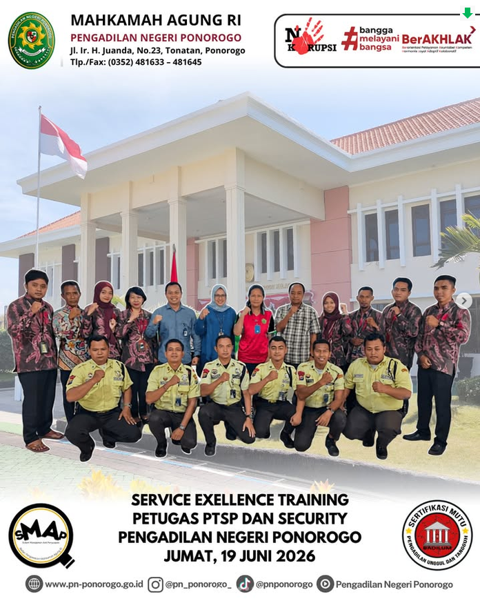 Service Excellence Training bagi Petugas Pelayanan Terpadu Satu Pintu (PTSP) dan Personel Keamanan (Security)