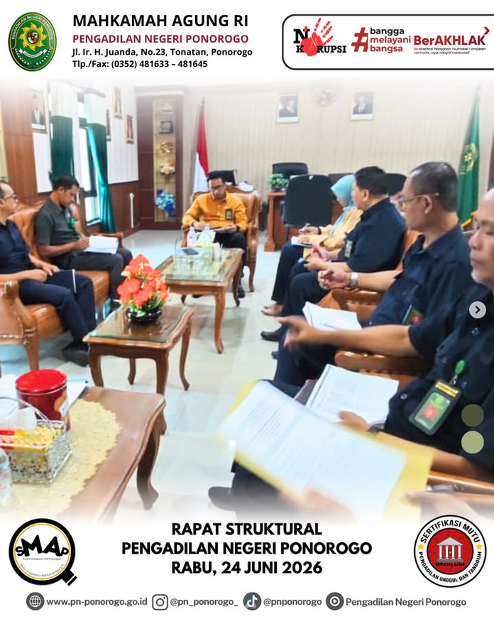 RAPAT STRUKTURAL PENGADILAN NEGERI PONOROGO