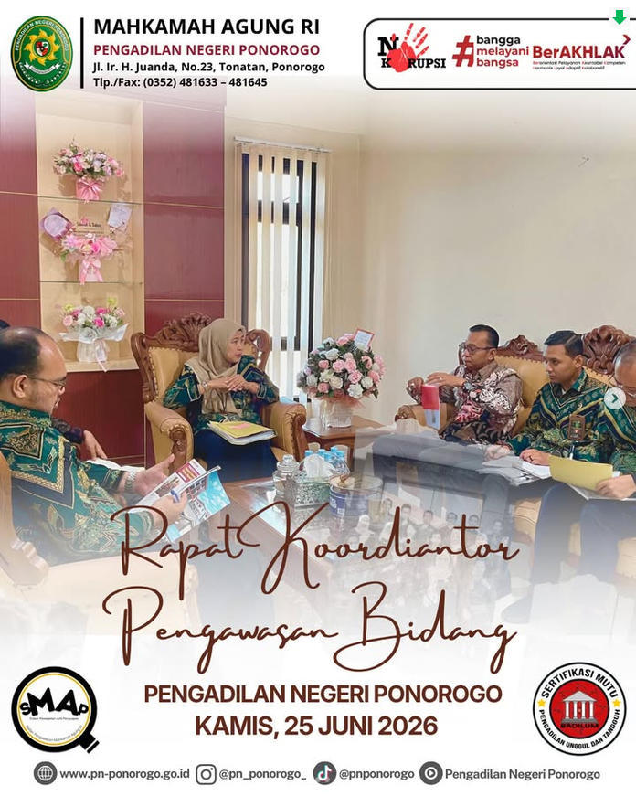 Rapat Koordinator Perngawasan Bidang