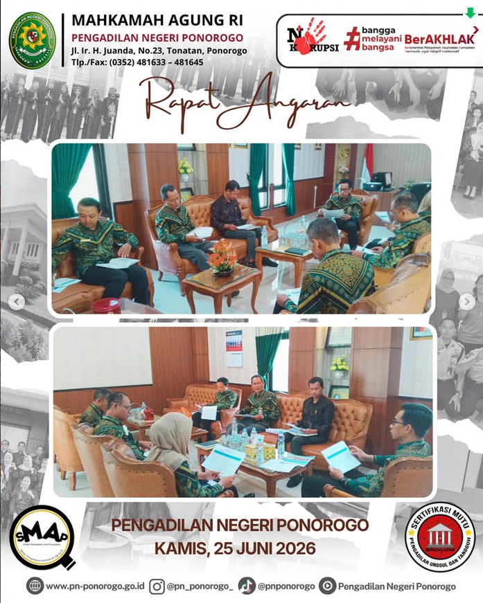 Rapat Anggaran Bulan Juni