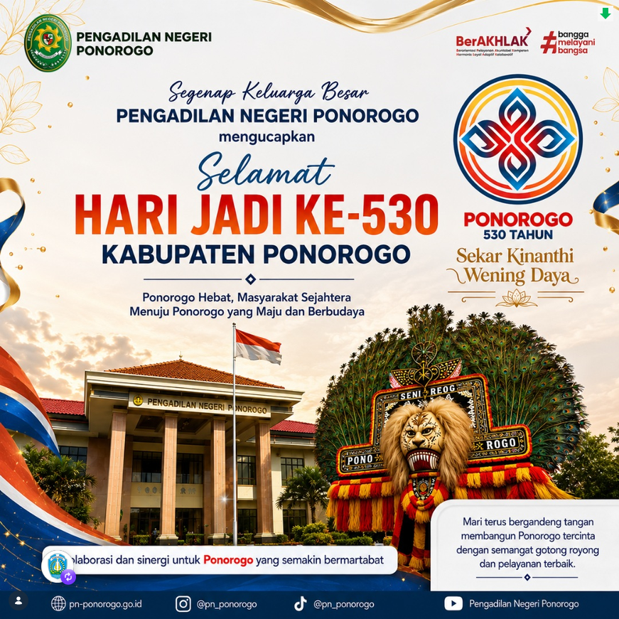 SELAMAT HARI JADI KE-530 KABUPATEN PONOROGO